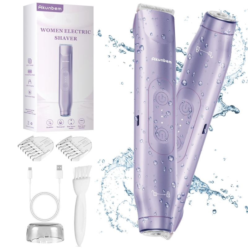 2-In-1 Electric Shaver and Razor Rechargeable Body and Facial Epilator