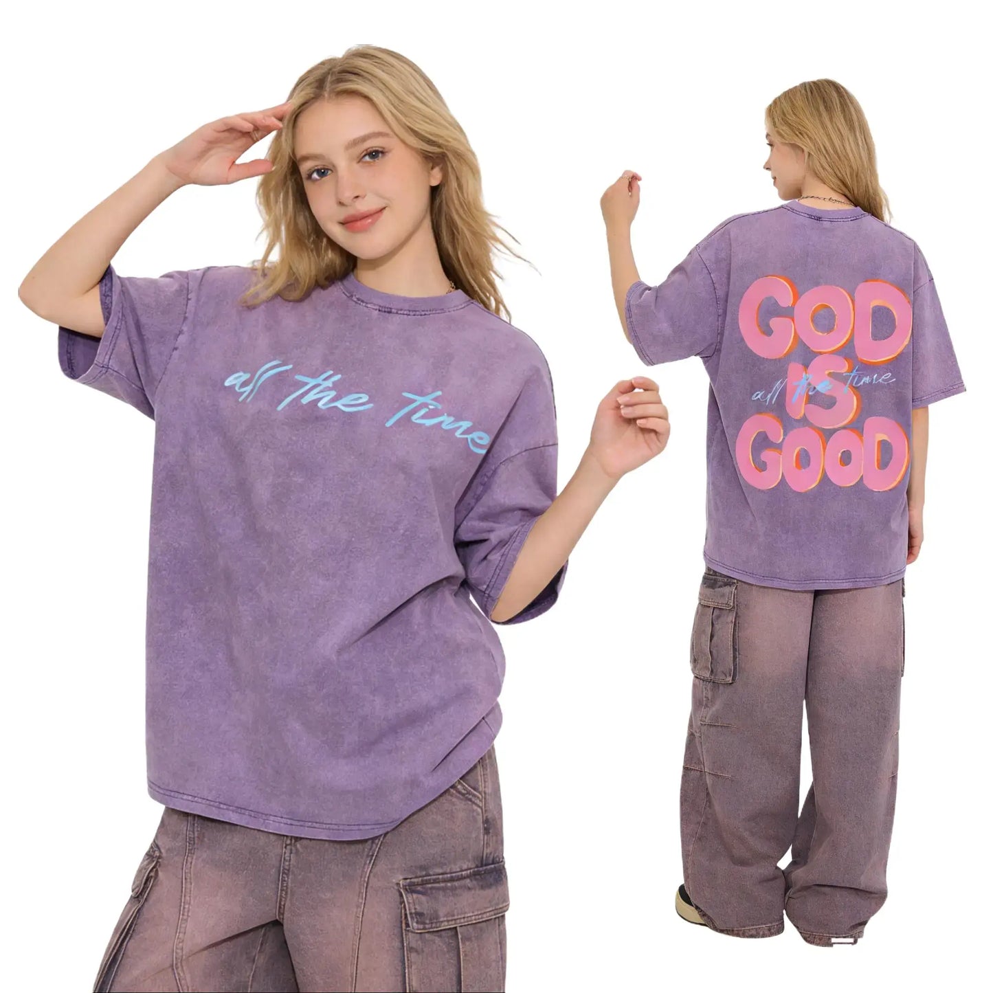 Holafish Ladies Snow Washed Cotton Tee