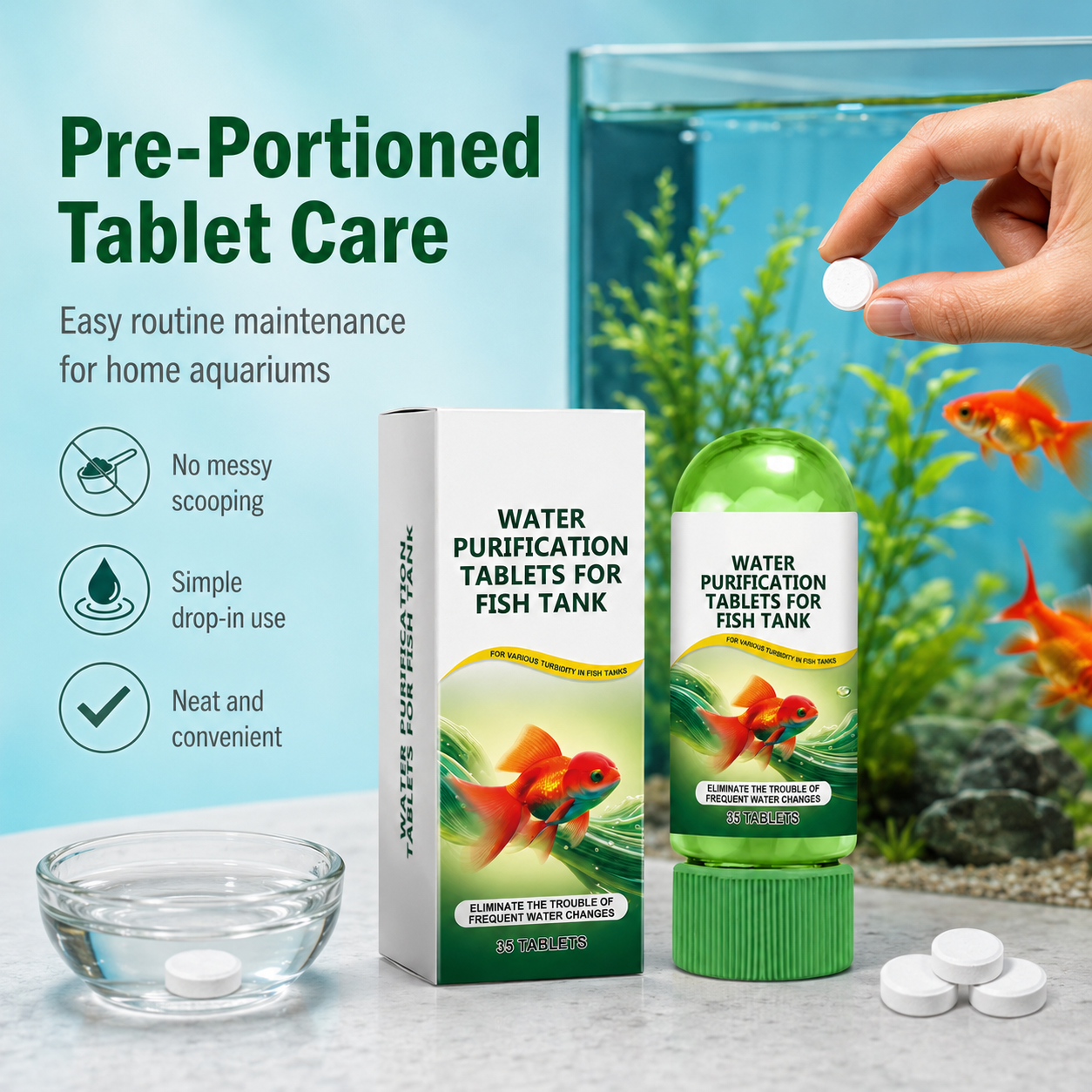 🔥HOT SALE 49% OFF 🔥 Crystal Clear Aquarium Water Purification Tablets