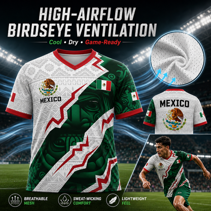 ⚽ Aztec-Inspired Long Sleeve Soccer Jersey
