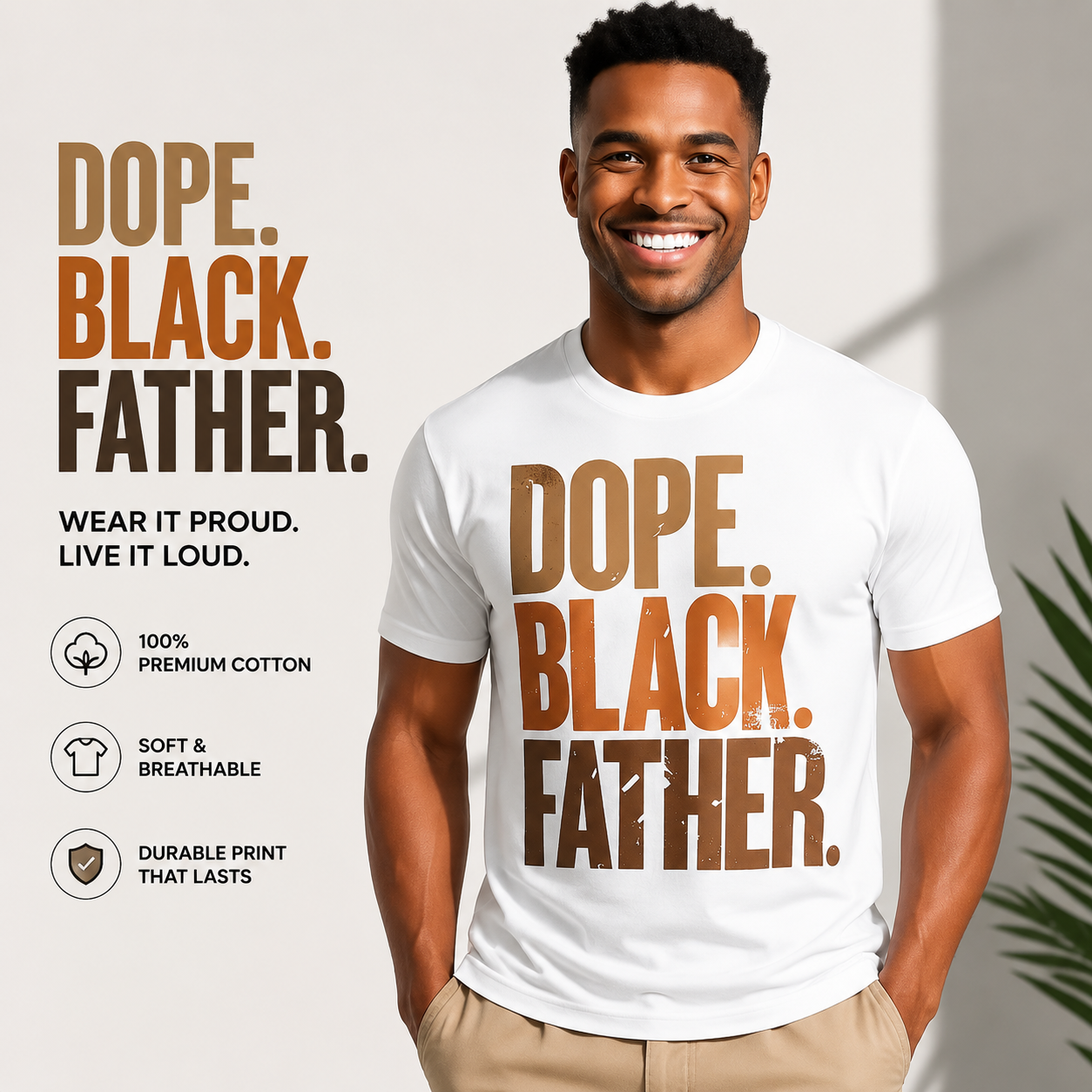 Men's Cotton Graphic T-Shirt | Casual Summer Top, Father's Day Gift for Dad