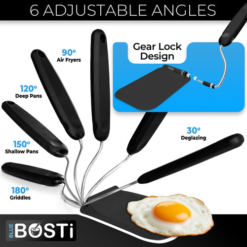 🔥Summer Flash Sale 50% OFF - Adjustable Angle Spatula – 2 PPSU Heads, Non-Toxic & PFAS-Free