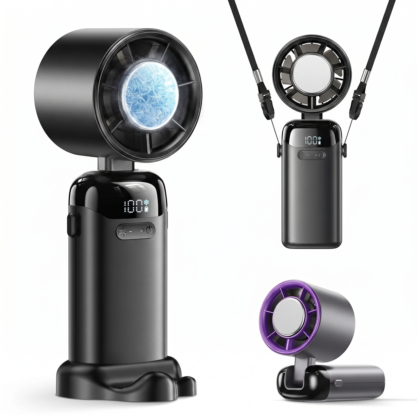 4-in-1 Portable Handheld Turbo Fan with 199 Speed Settings