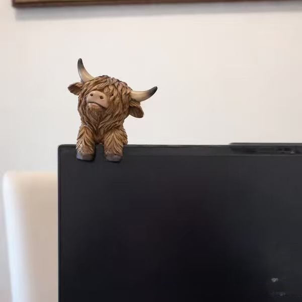 Highland Cow Dashboard Decoration