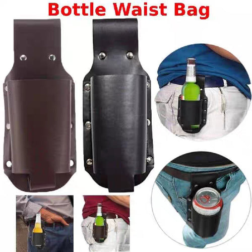 3 Pcs Waist-Mounted Leather Beer Holster