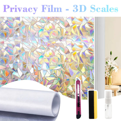 Window Privacy Film, Static Cling Removable Window Tint