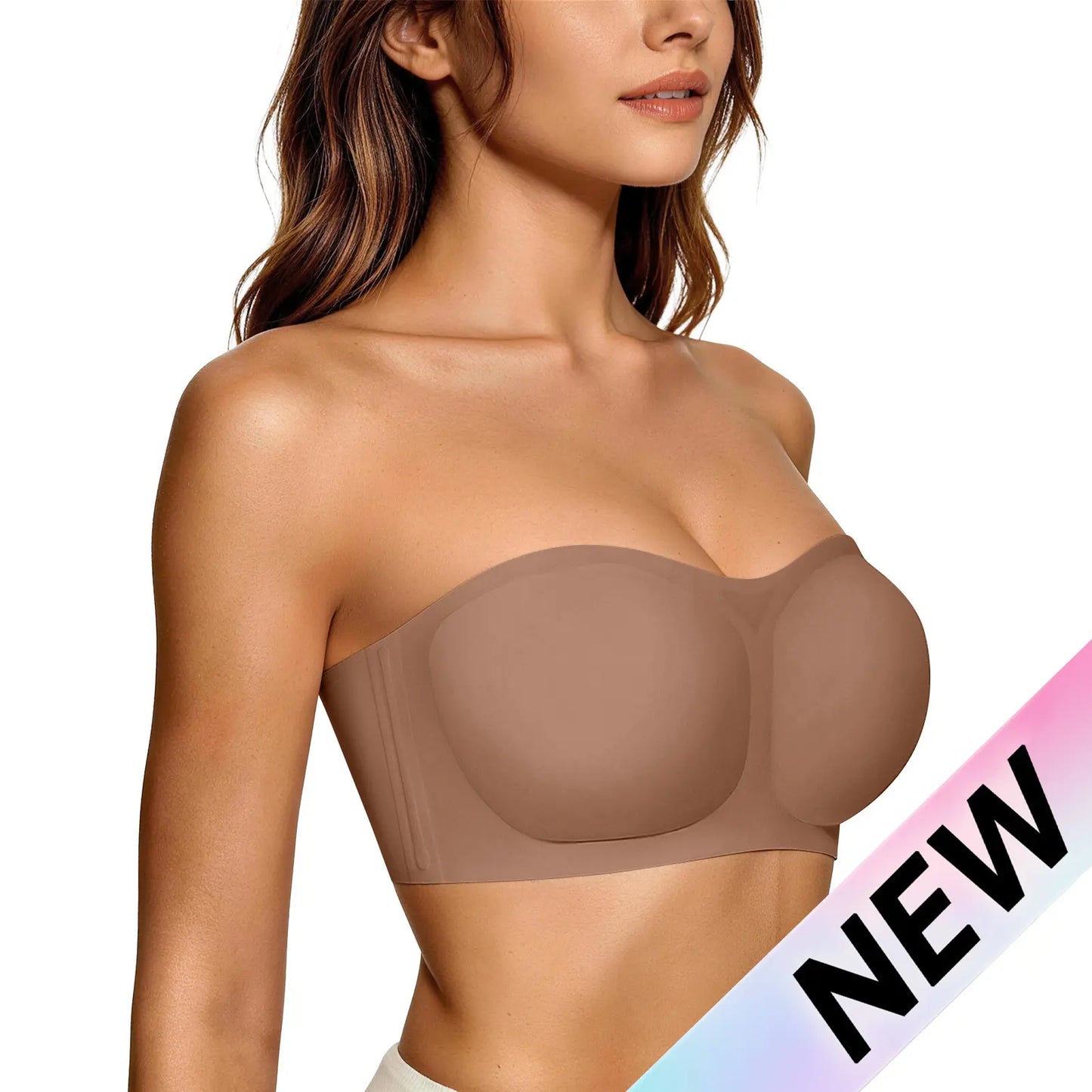 OEAK Women's Strapless Push Up Bandeau Bra - Non Slip & Comfortable