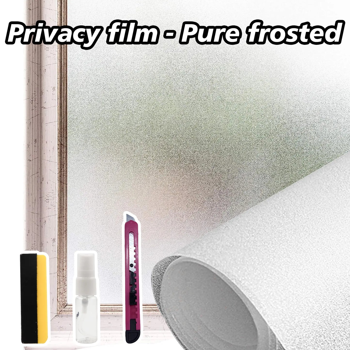 Window Privacy Film, Static Cling Removable Window Tint