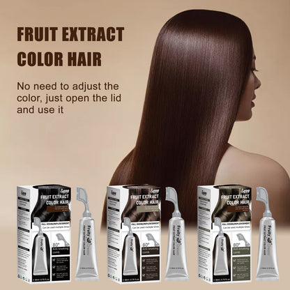 LUNOON Comb‑In Hair Dye Cream for Gray Coverage – Natural Black & Dark Brown