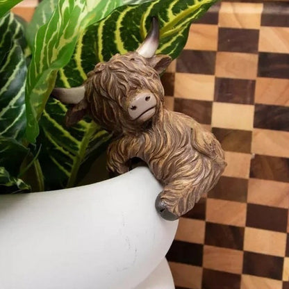 Highland Cow Dashboard Decoration