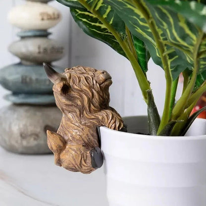 Highland Cow Dashboard Decoration