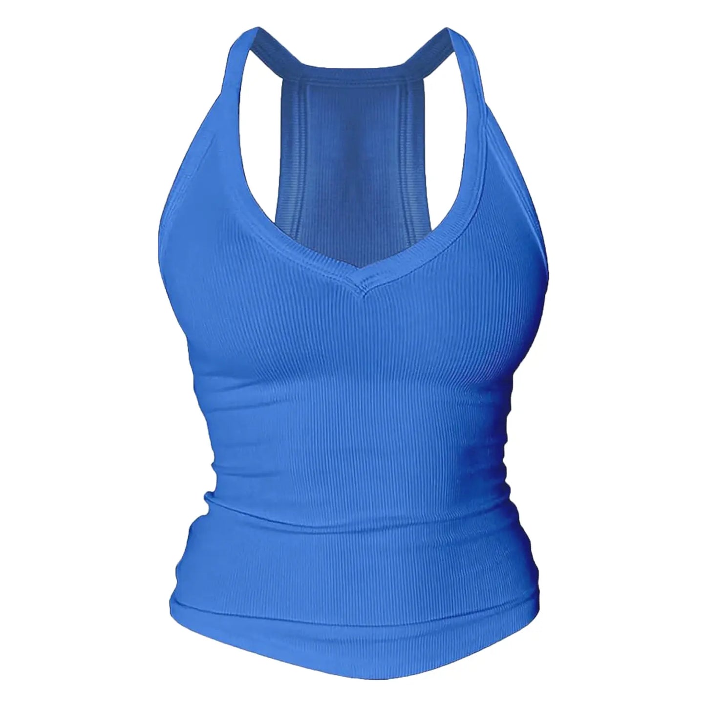 Danysu V Neck Cotton Tank Tops with Shelf Bra