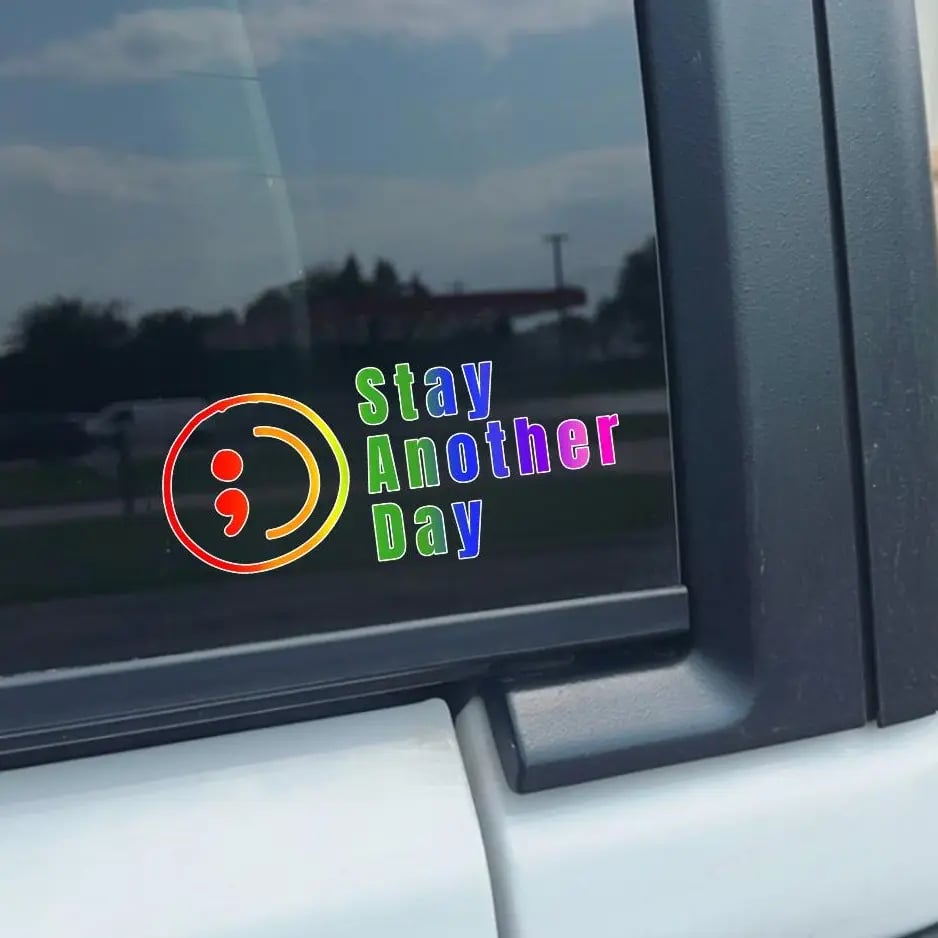 🎗️Share Pack❤️ SAD Mental Health Awareness Car Decal⏰BUY 1 GET 3 FREE