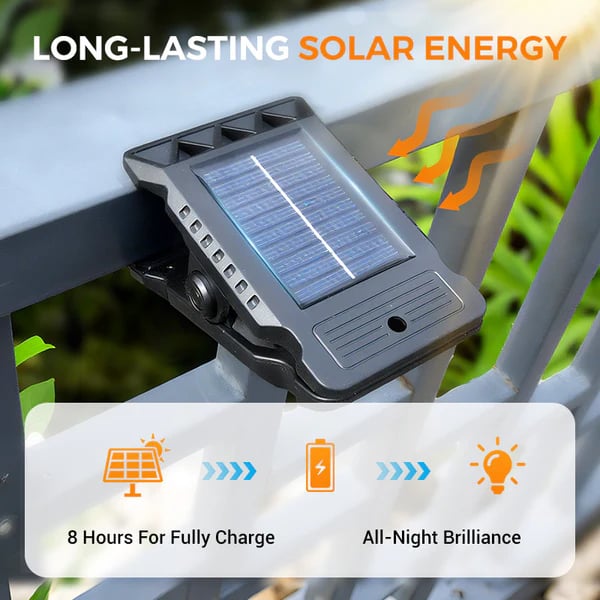 Outdoor Solar Clip Light with Motion Sensor