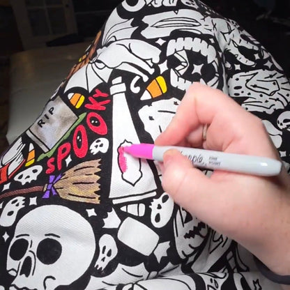 Coloring Blanket DIY Reusable Color-Your-Own Blanket for Kids & Adults