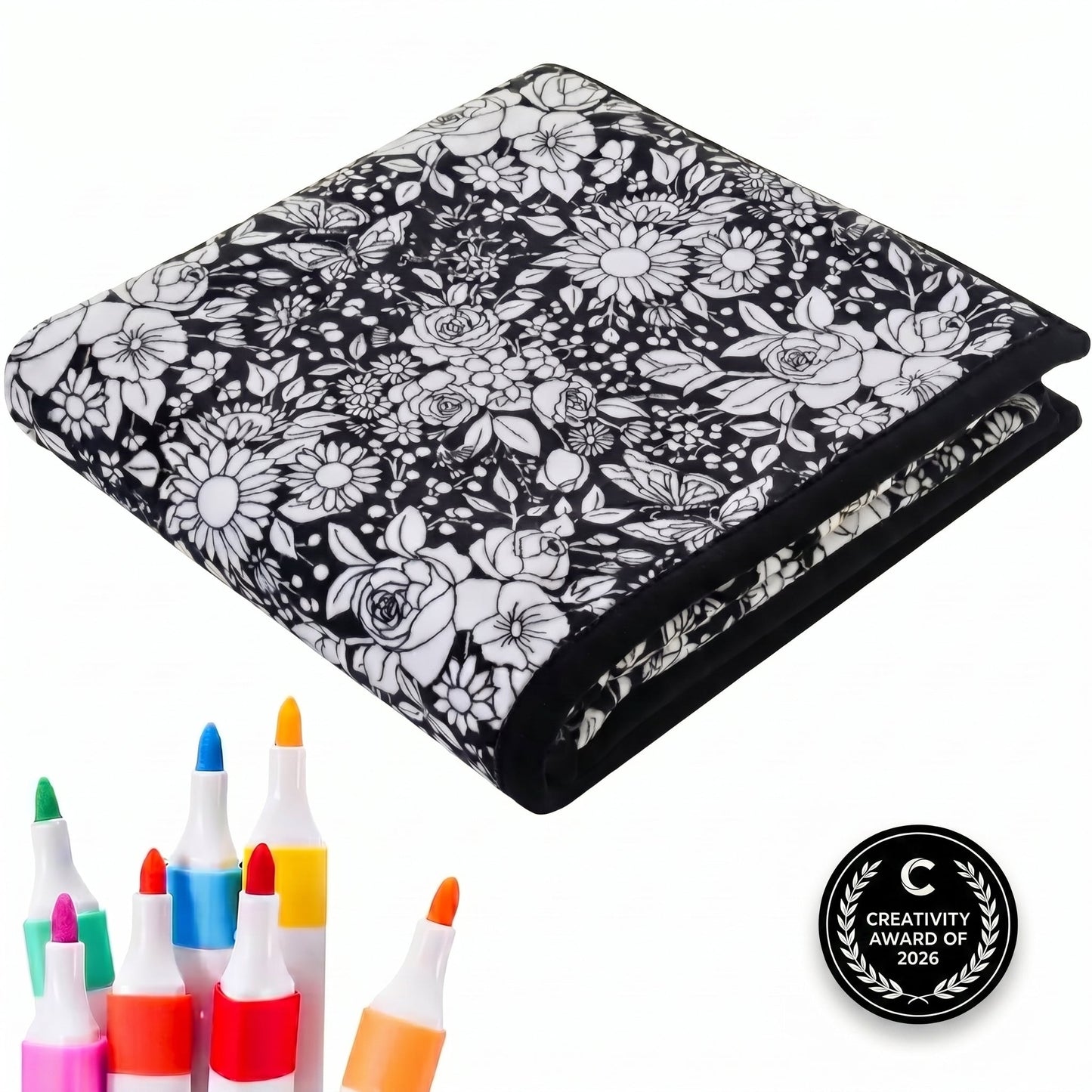 Coloring Blanket DIY Reusable Color-Your-Own Blanket for Kids & Adults