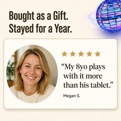 Sphere Flying Spinner Toy with LED Lights for Kids