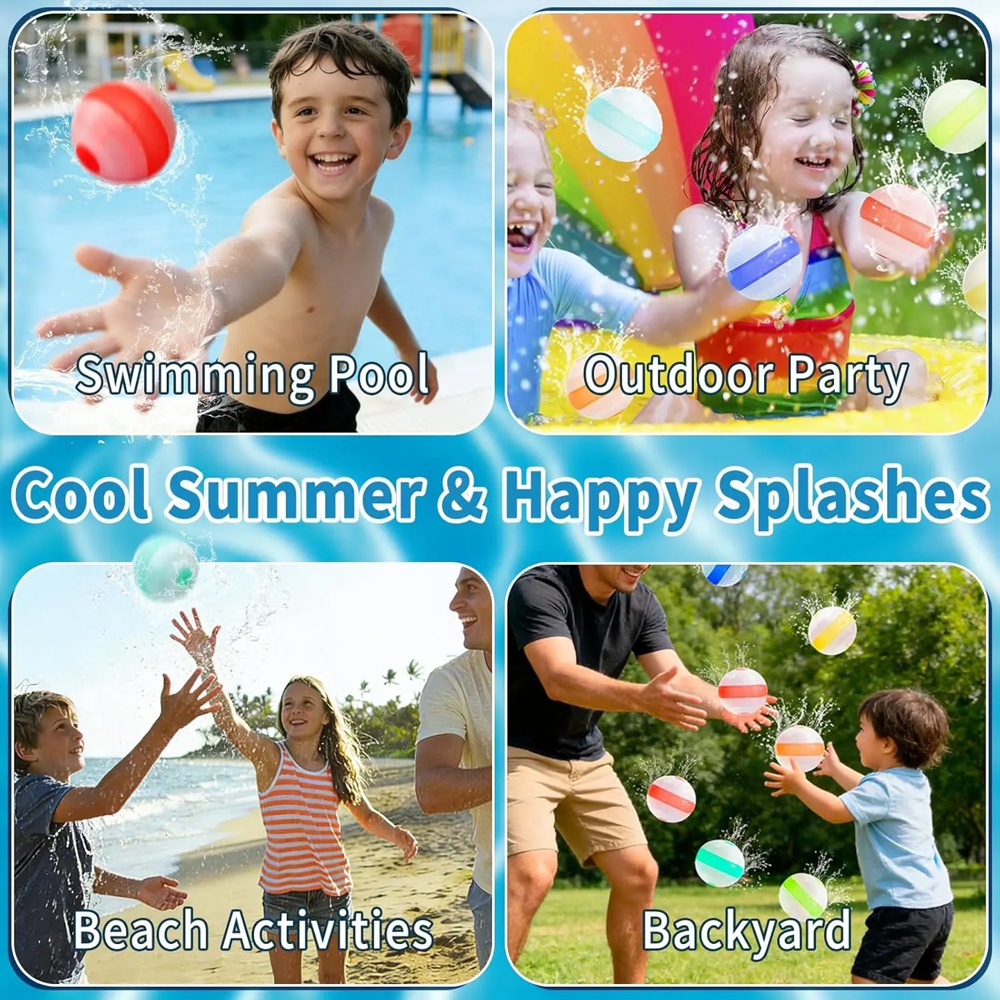 ReusableSoft Silicone Water Splash Balls