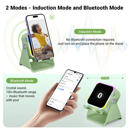 Wireless Induction Audio Speaker Stand with Power Bank
