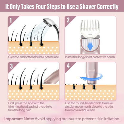 2-In-1 Electric Shaver and Razor Rechargeable Body and Facial Epilator