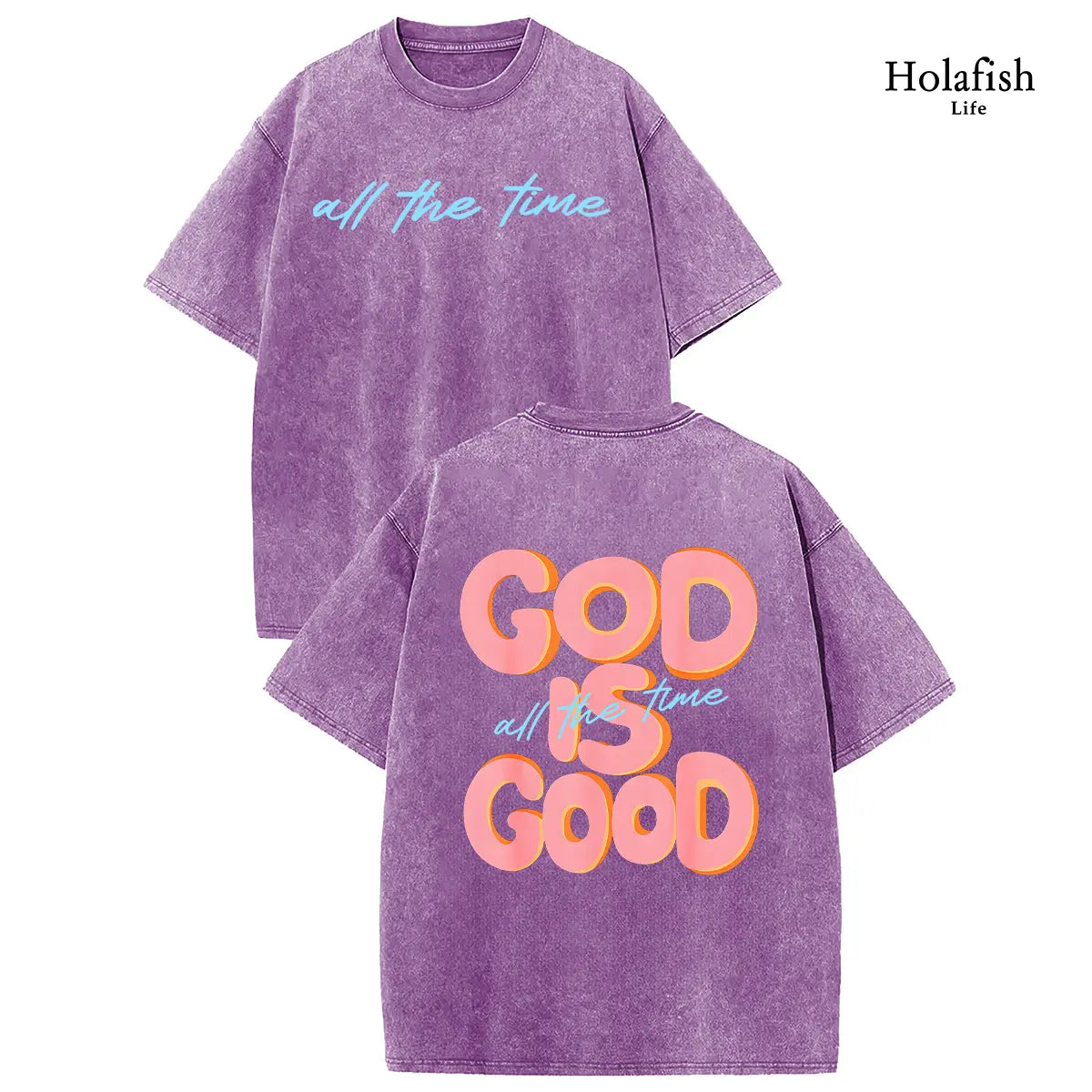 Holafish Ladies Snow Washed Cotton Tee