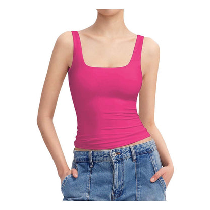 Women's Solid Color Sports Tank Top