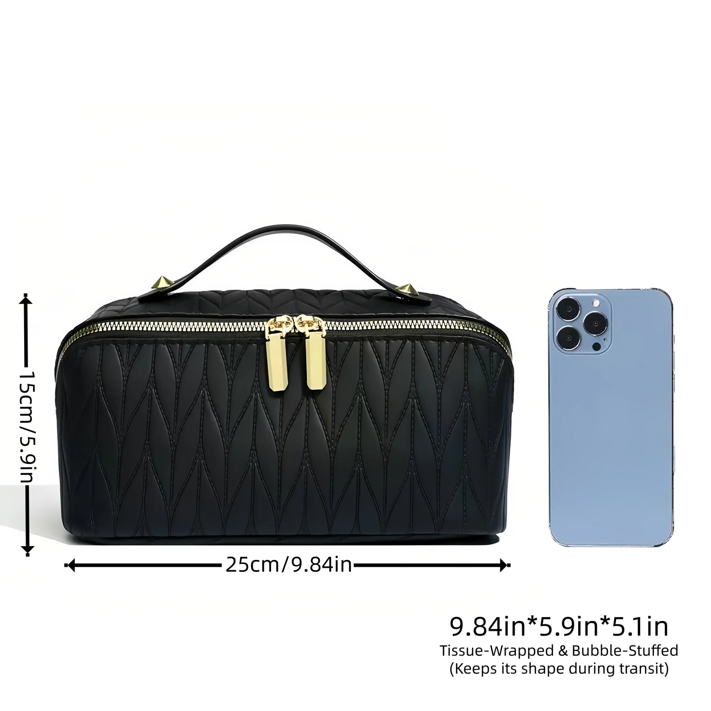 Large Capacity PU Cosmetic Organizer Bag - Waterproof