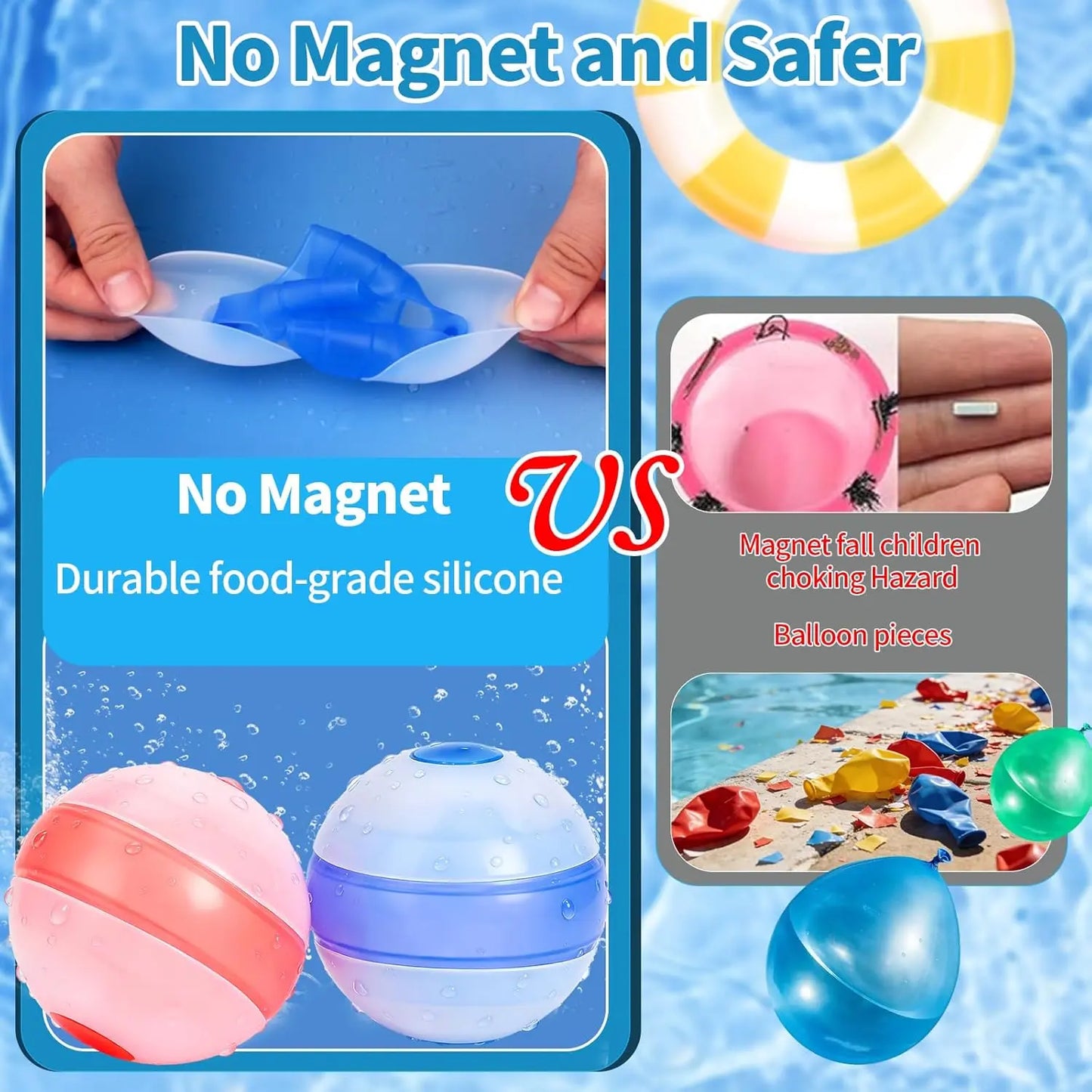 ReusableSoft Silicone Water Splash Balls