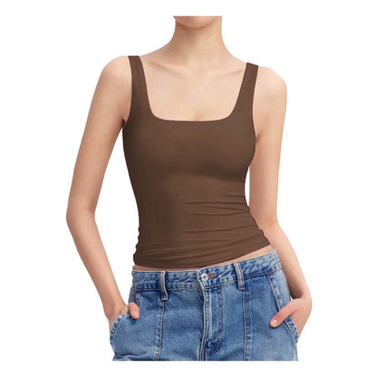 Women's Solid Color Sports Tank Top