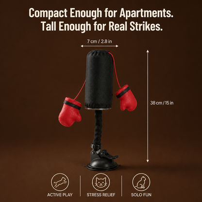 Interactive Cat Punching Bag Toy – Spring-Loaded Boxing Gym