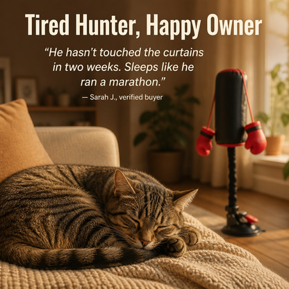 Interactive Cat Punching Bag Toy – Spring-Loaded Boxing Gym