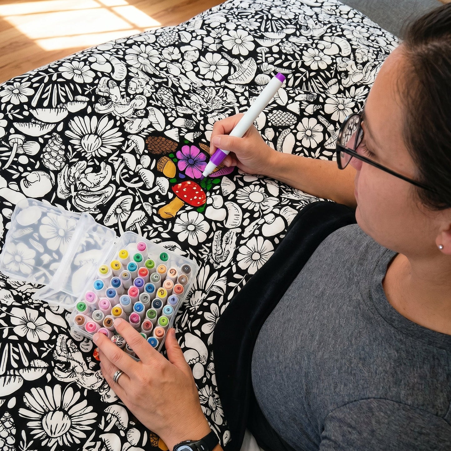 Coloring Blanket DIY Reusable Color-Your-Own Blanket for Kids & Adults