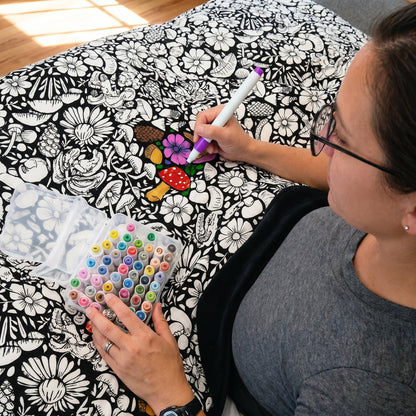 Coloring Blanket DIY Reusable Color-Your-Own Blanket for Kids & Adults