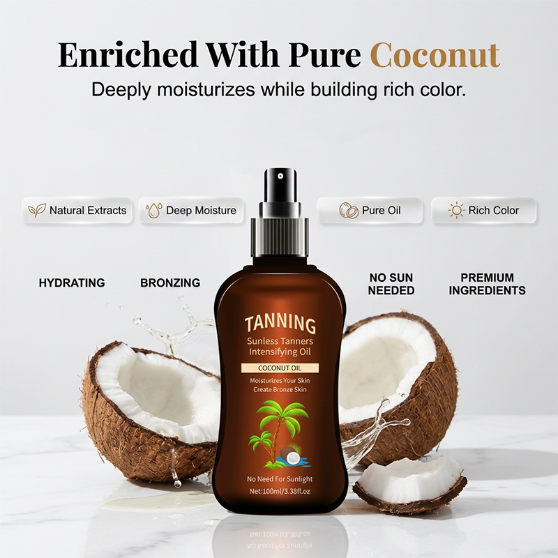 Sunless Tanning Oil with Coconut Oil