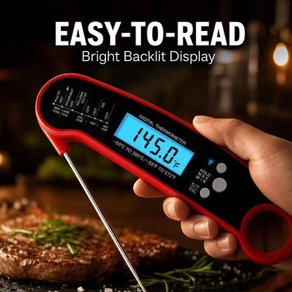 🌡️ Instant Read Digital Meat Thermometer – Perfect Results Every Time
