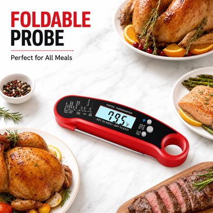 🌡️ Instant Read Digital Meat Thermometer – Perfect Results Every Time